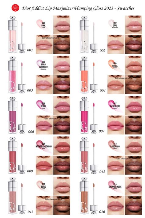 dior lip maximizer 16|Dior lip gloss color chart.